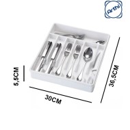 Organizador 36,5x30x5,5cm Gavetas Extensível New Branco
